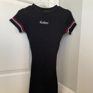 🖤 Kickers Black Short-Sleeved Knit Bodycon Mini Dress 🖤